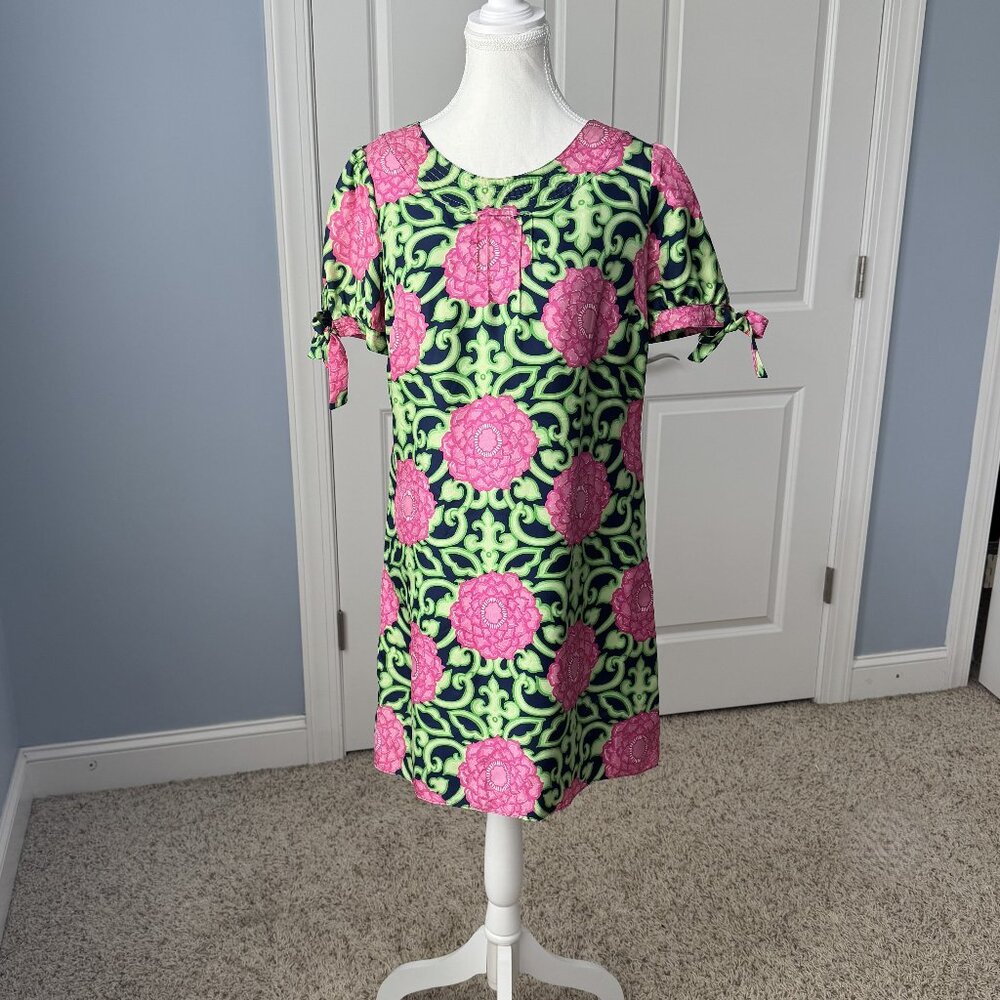Lilly Pulitzer Silk Dasha Hydrangea Shift Dress Size 4